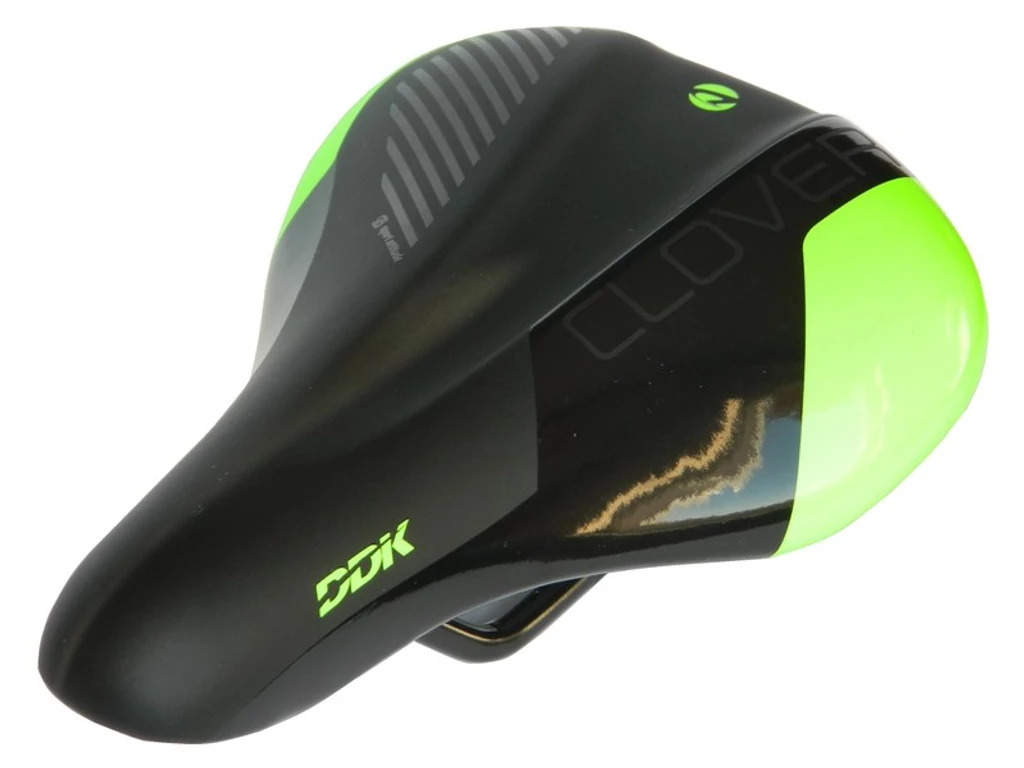 DDK Clover gyerek sport MTB nyereg - fekete/neonzöld