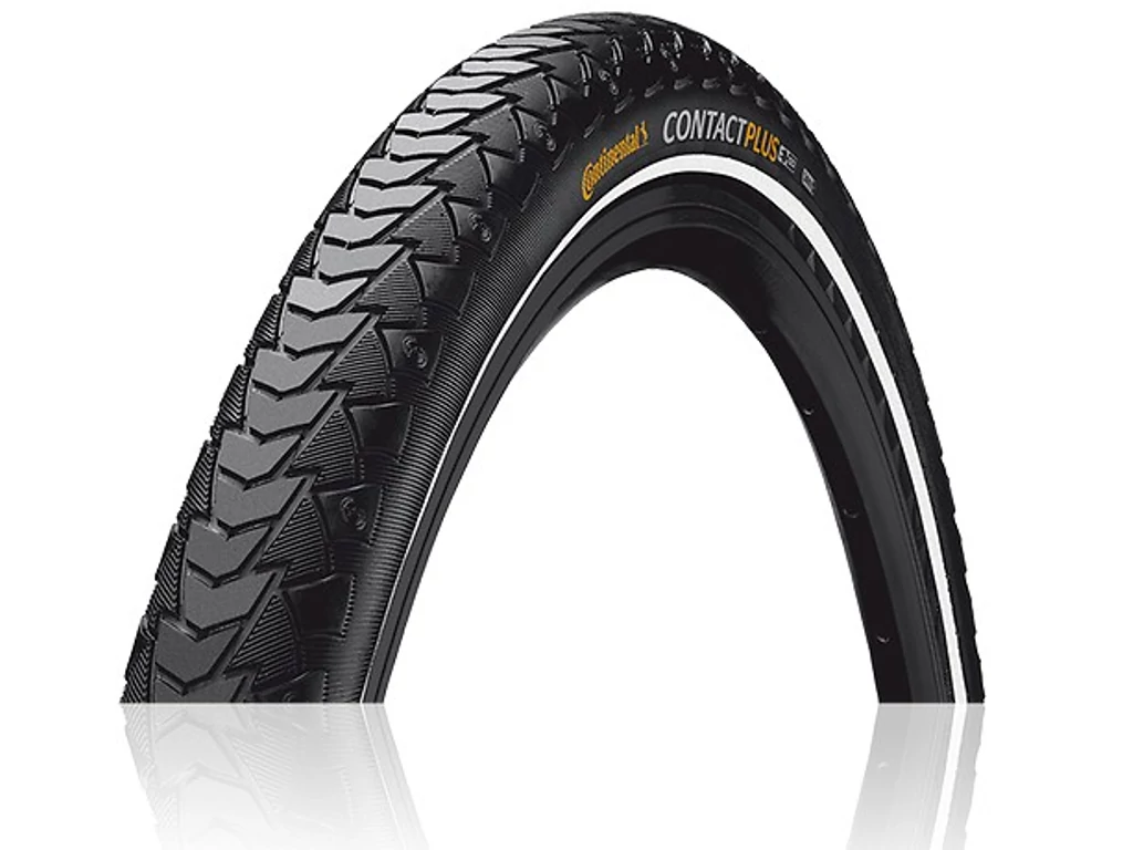 Continental Contact Plus 47-622 (28x1.75) külső gumi (köpeny), e-bike trekking - kevláros - fekete/fekete - reflexcsíkos