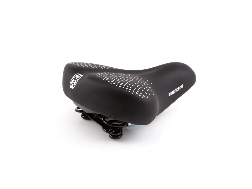CSEPEL Americano uniszex komfort rugós nyereg - trekking/camping/városi/e-bike - bilincses (knóblis)