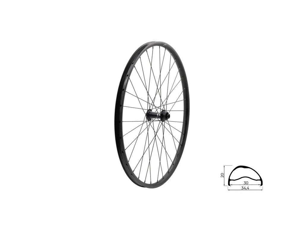 KLS Segador 30 SL DSC F fűzött első kerék (enduro/tubeless) - tárcsafékes - Center Lock - 30mm - fekete