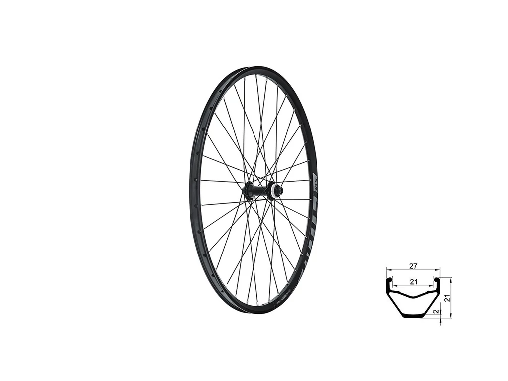 KLS Valor 21 DSC fűzött kerék - 28/29col - tárcsafékes - Center Lock - Shimano - 21mm - fekete