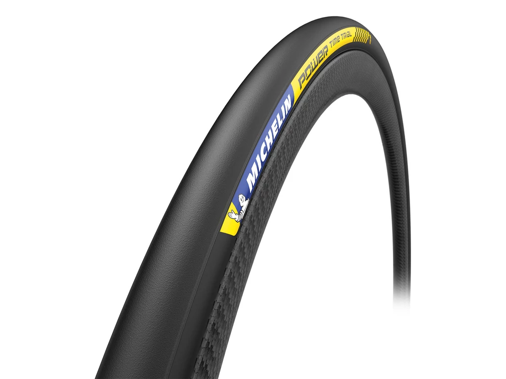 MICHELIN Power Time Trial Racing Line 25-622 (700x25C) országúti külső gumi (köpeny) - hajtogatható - fekete/fekete