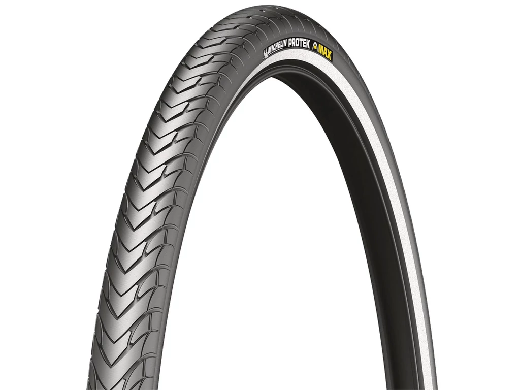 MICHELIN Protek Max Performance Line 37-622 (700x35C) városi külső gumi (köpeny) defektvédelemmel - reflexcsíkos - fekete/fekete