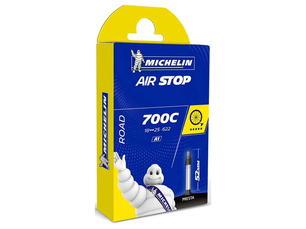 MICHELIN kerékpárbelső - A1 Air Stop Road 700C - 18/25-622 - FV (szingó/presta szelepes) - 52mm