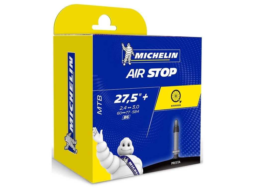 MICHELIN kerékpárbelső - B6 Air Stop MTB 27.5+ x 2.4-3.1 - FV (szingó/presta szelepes) - 40mm