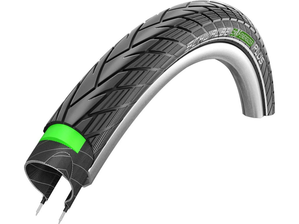 SCHWALBE Energizer Plus 28x2.15 (55-622) Performance Line e-bike külső gumi (köpeny) defektvédelemmel - reflexcsíkos - fekete