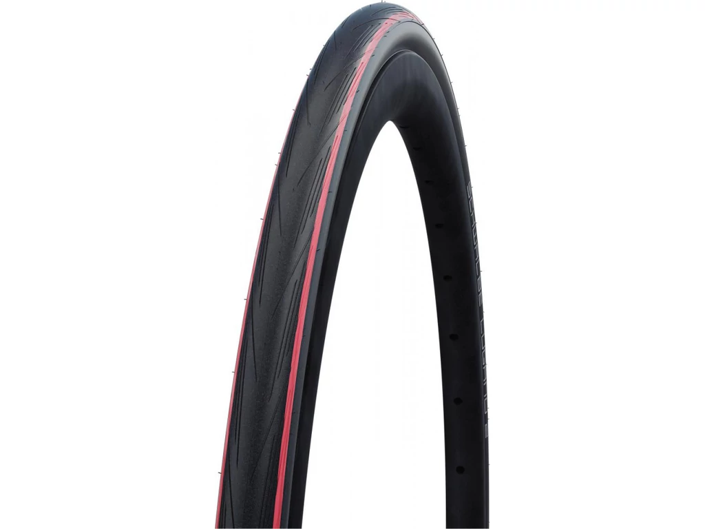 SCHWALBE Lugano 25-622 (700x25C) Active Line országúti külső gumi (köpeny) defektvédelemmel - fekete/piros