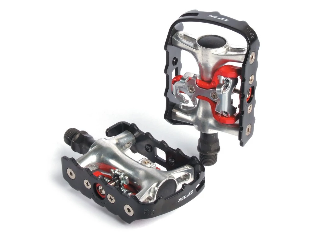 XLC PD-S01 MTB System pedál, SPD, egyoldalas, alu, piros/fekete