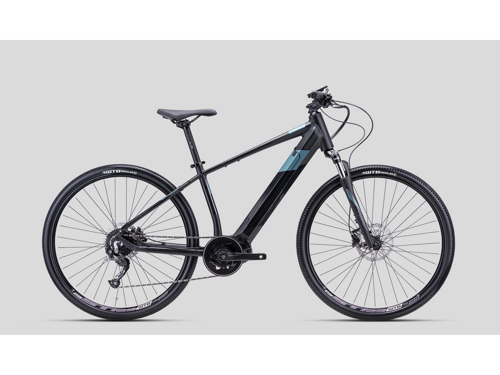CTM Senze Man 28" férfi cross elektromos kerékpár, matt fekete / fényes sötétzöld