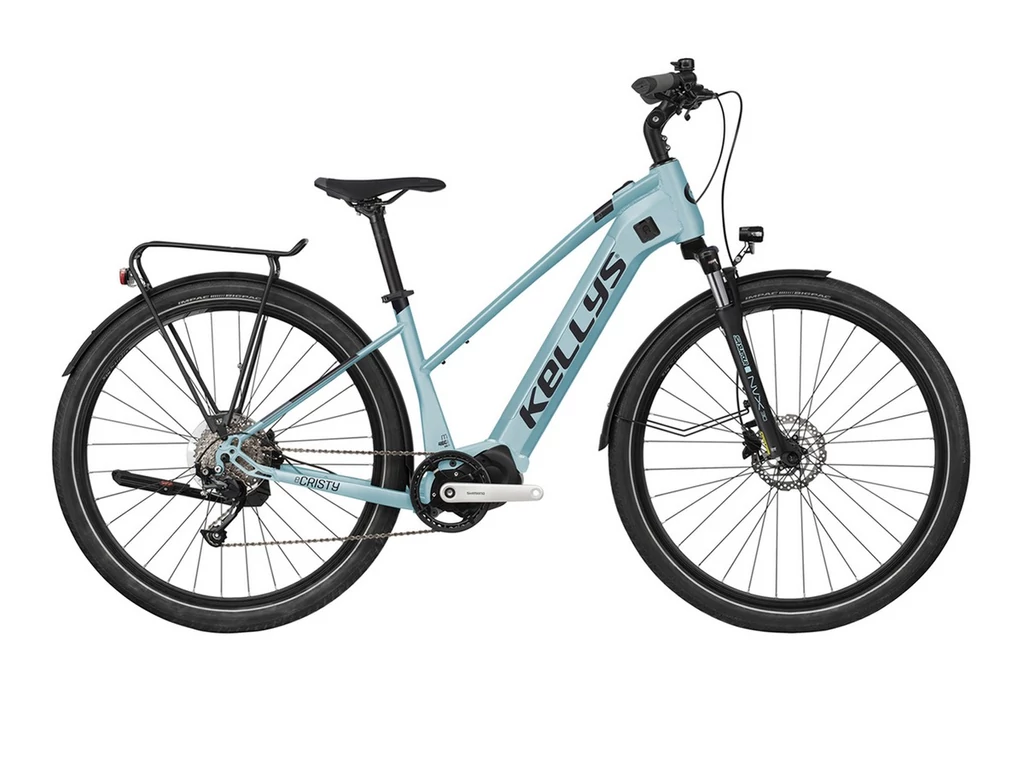 KELLYS E-Cristy 30 SH 725Wh 28col női elektromos túra/trekking kerékpár - Sky Blue