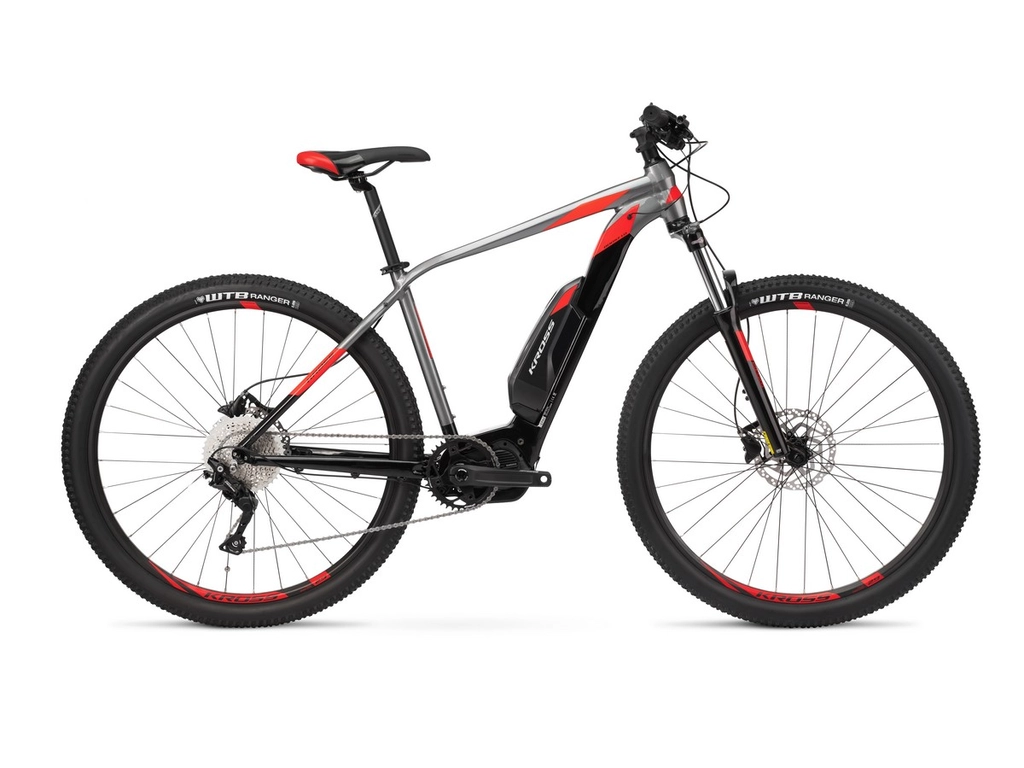 KROSS Level Boost 1.0 29col MTB XC elektromos kerékpár - black / graphite/ red gloss