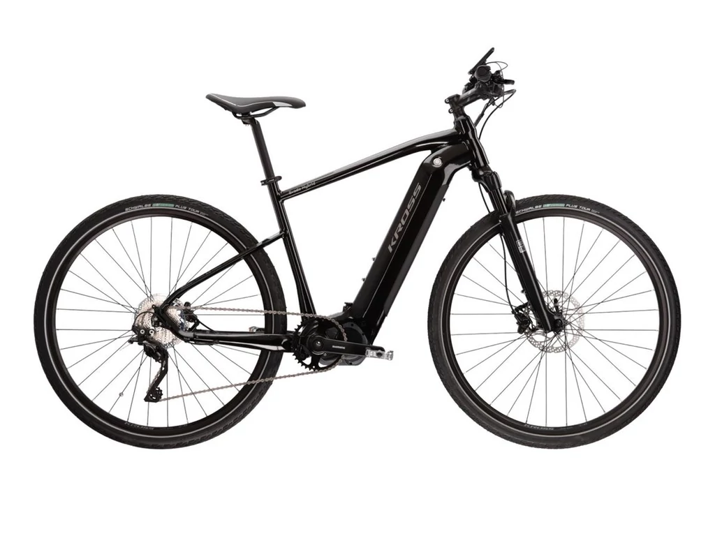 KROSS Evado Hybrid 6.0 28col férfi cross trekking elektromos kerékpár - black/gray gloss