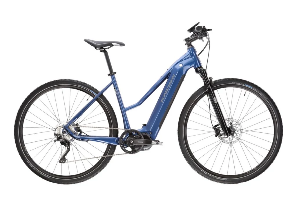 KROSS Evado Hybrid 6.0 D 28col női cross trekking elektromos kerékpár - blue/gray gloss
