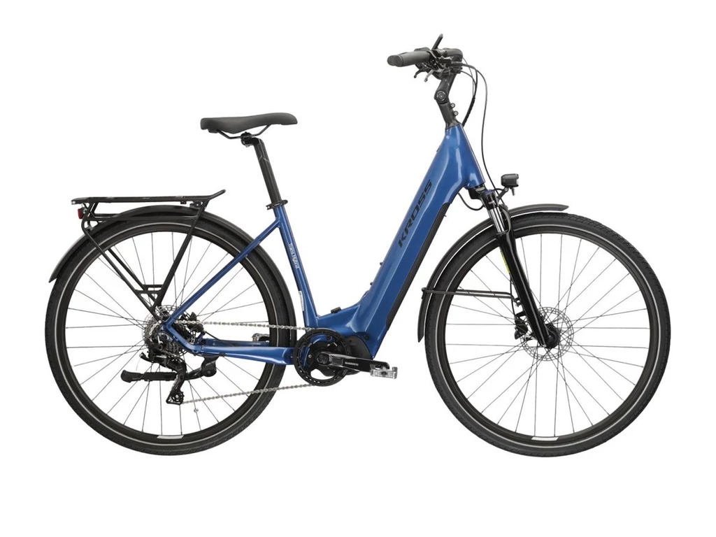 KROSS Trans Hybrid LS 3.0 28col túra/trekking elektromos kerékpár - blue/black gloss