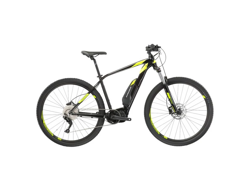 KROSS Level Boost 1.0 504 29col MTB XC elektromos kerékpár - black/lime gloss