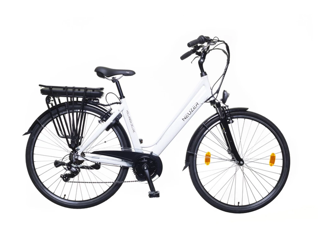 NEUZER Hollandia Delux 28" női túra/trekking elektromos kerékpár - középmotor - pedálszenzor - fehér/fekete