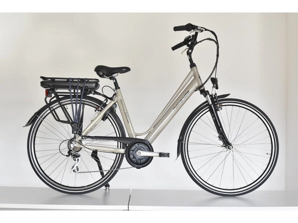 NEUZER Hollandia Delux 28" női túra/trekking elektromos kerékpár - középmotor - pedálszenzor - világosbarna/fekete
