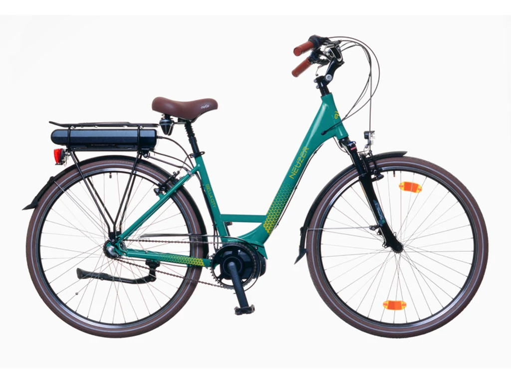 NEUZER Biella City női 18 E-Trekking 28" városi elektromos kerékpár - középmotor - nyomatékszenzor - türkiz