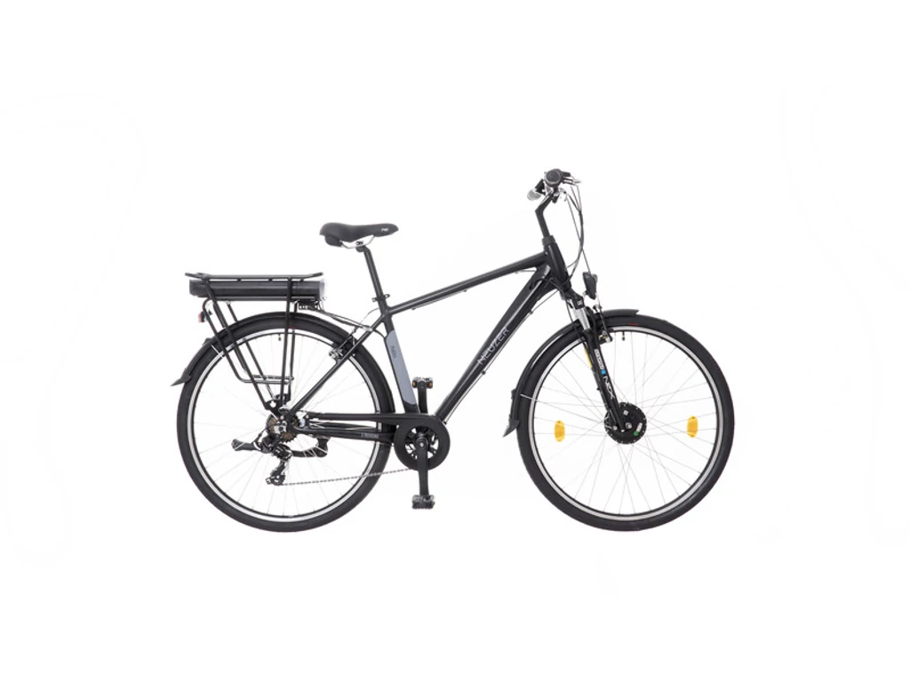 NEUZER Parma férfi 19 E-Trekking Bafang 28col túra/trekking elektromos kerékpár, első agymotor, nyomatékszenzor, fekete/szürke
