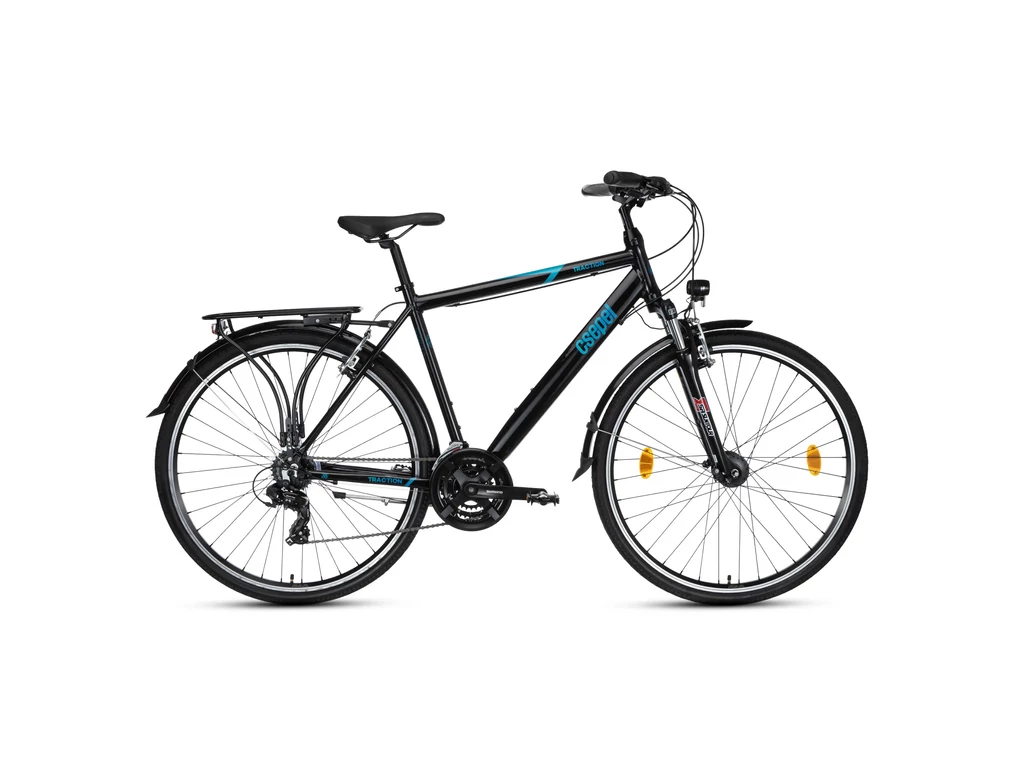 CSEPEL Traction 100 28col férfi túra/trekking kerékpár - fekete