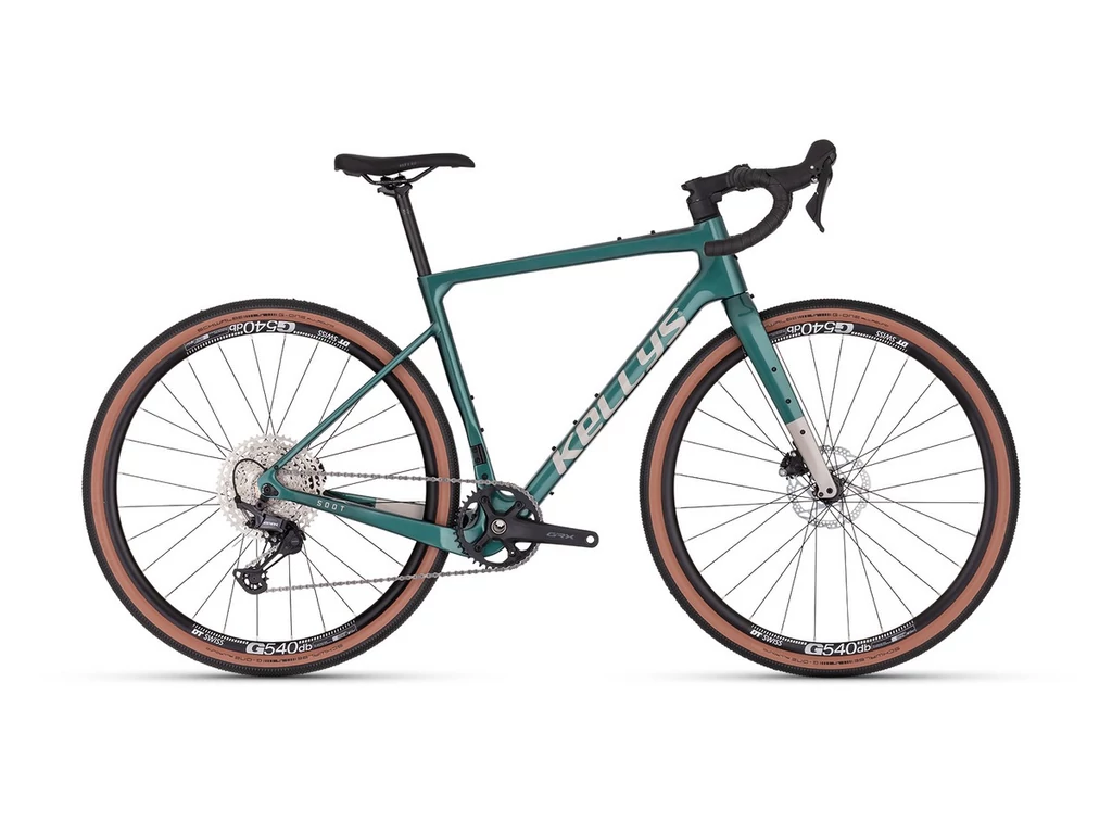 KELLYS Soot X90 28col gravel kerékpár - karbonvázas - Emerald Green
