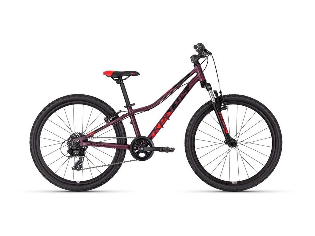 KELLYS Kiter 50 24col lány gyermek junior MTB kerékpár - 8 sebességes - alu - Dark Plum