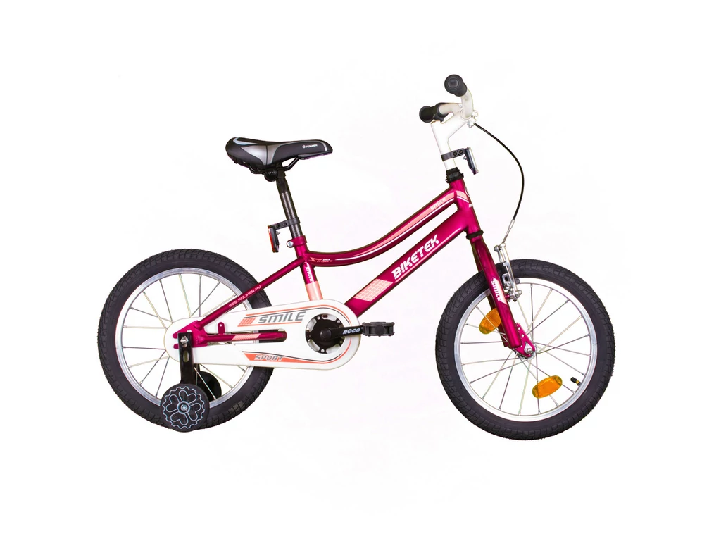 KOLIKEN Biketek Smile 16col gyermekkerékpár / tanulóbicikli - kontrás - bordó