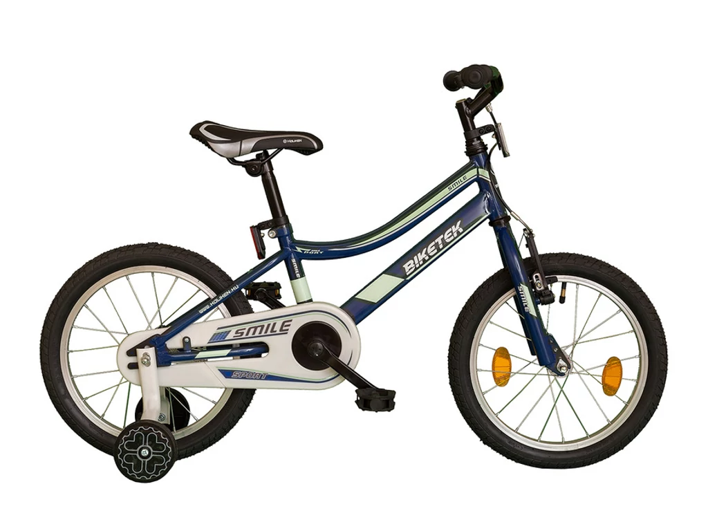 KOLIKEN Biketek Smile 16col gyermekkerékpár / tanulóbicikli - kontrás - kék