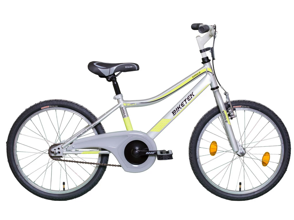KOLIKEN Biketek Smile 20col gyermekkerékpár - kontrás - ezüst-neon
