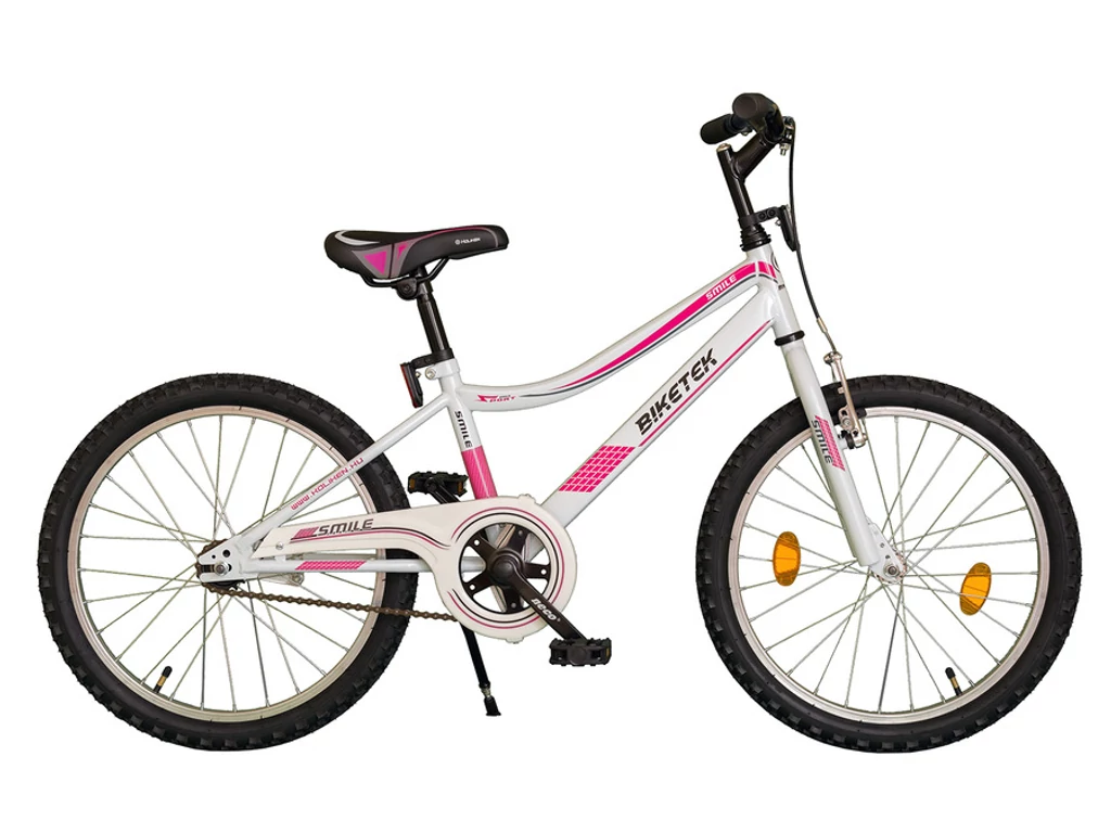 KOLIKEN Biketek Smile 20col gyermekkerékpár - kontrás - fehér-pink