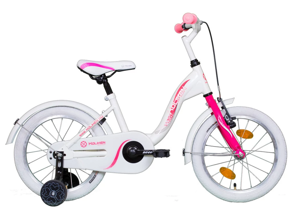 KOLIKEN Kid Bike 16col gyermekkerékpár / tanulóbicikli - kontrás - pink