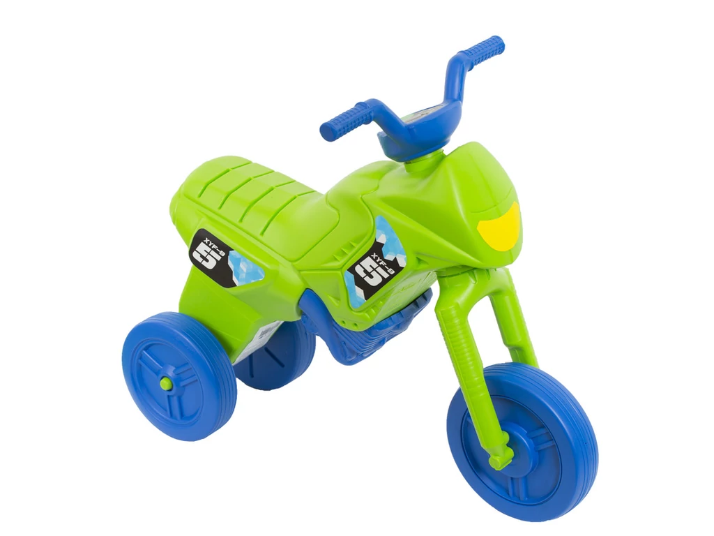 KOLIKEN háromkerekű műanyag kismotor (nyuszimotor) - zöld-kék - M