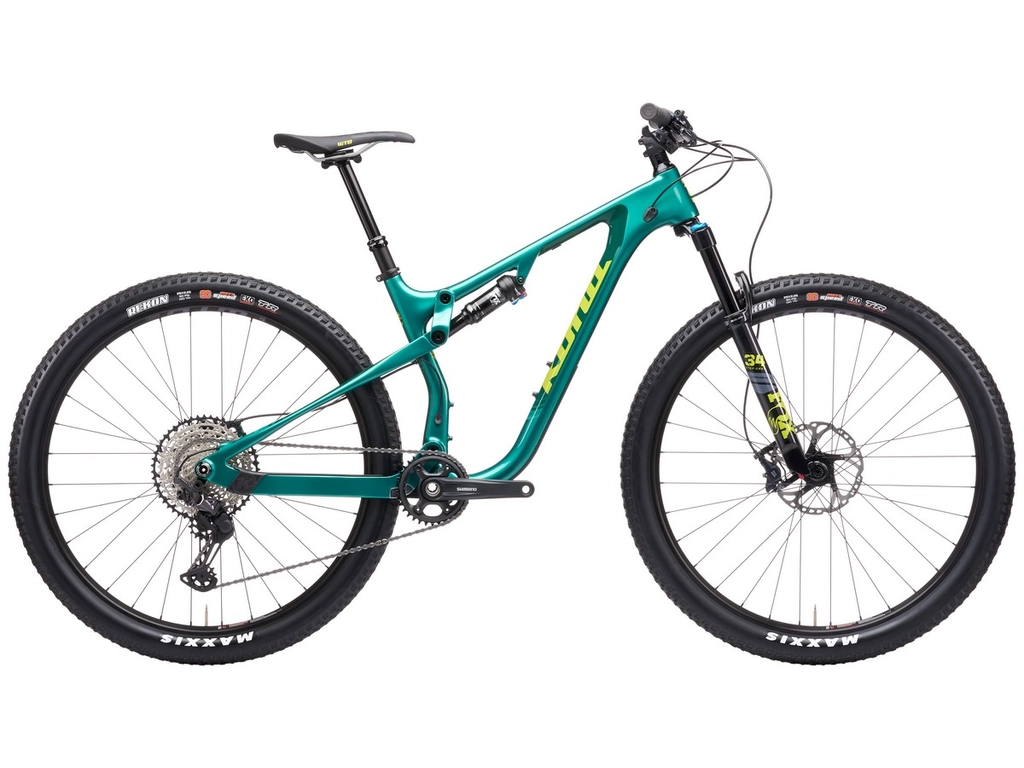 KONA Hei Hei CR 2021 29" MTB XC kerékpár, Gloss Dark Green & Metallic Green