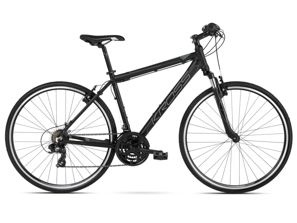 KROSS Evado 1.0 M 28col férfi cross kerékpár - black / graphite matt