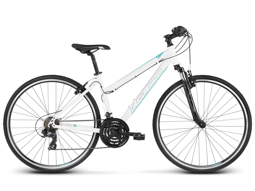 KROSS Evado 1.0 D 28col női cross kerékpár - white / turquoise