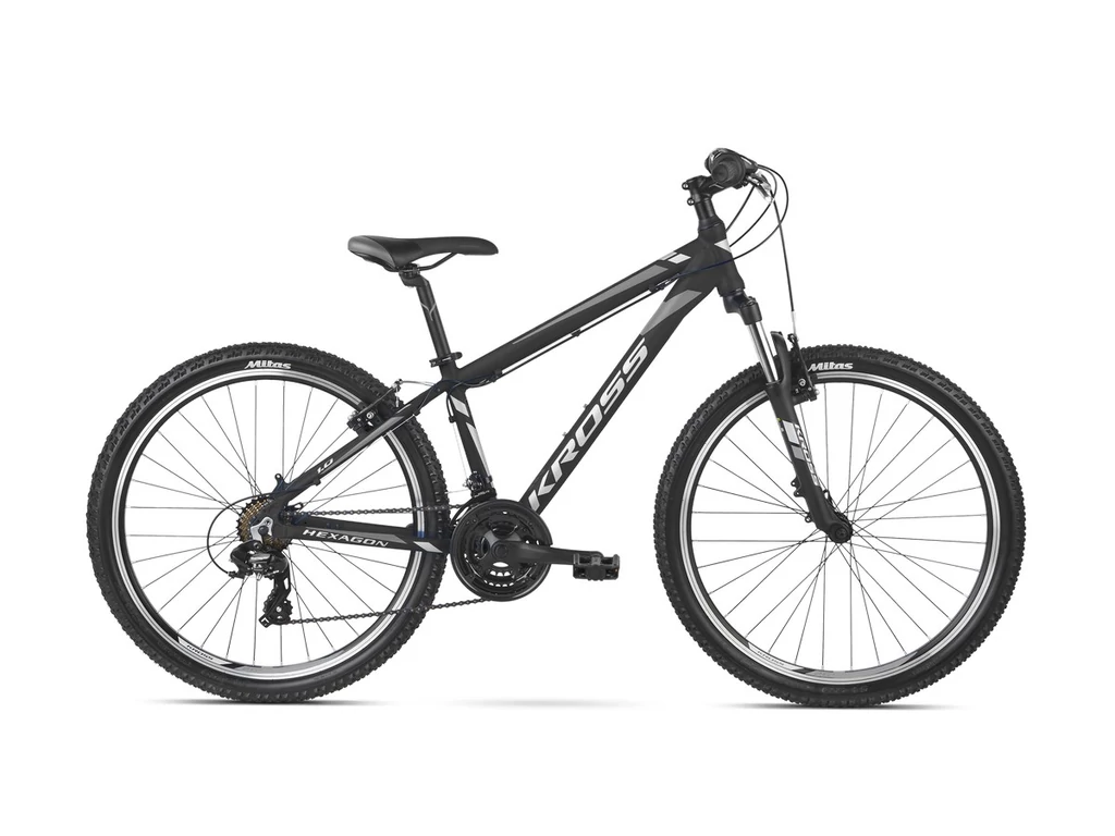 KROSS Hexagon 2020 26col MTB kerékpár - black / white / graphite