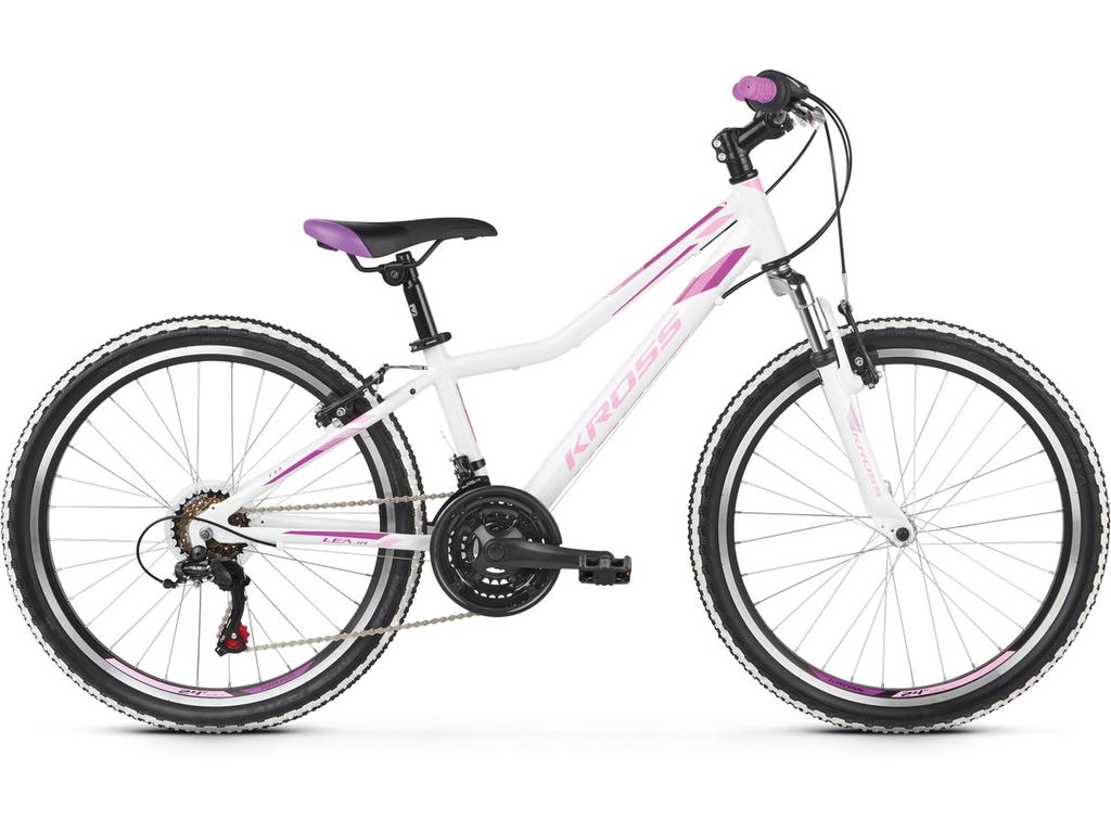 KROSS Lea JR 1.0 2020 / 2021 24" MTB lány gyermekkerékpár, white / pink / violet