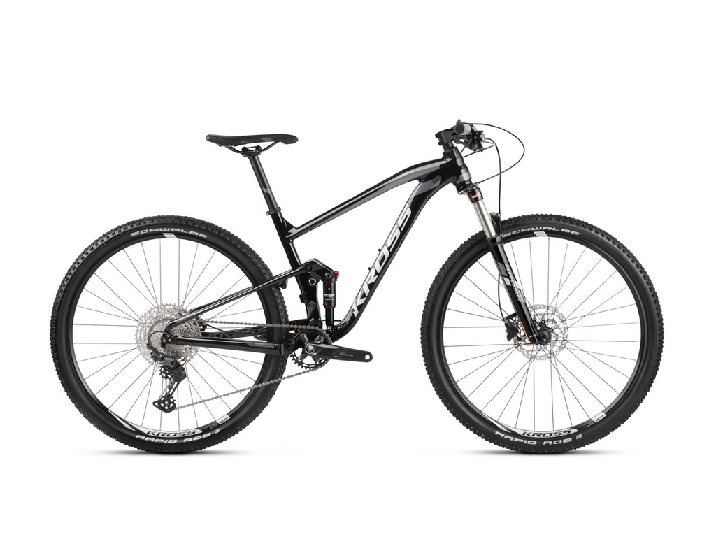 KROSS Earth 1.0 2021 29" MTB XC fully kerékpár, black / graphite glossy