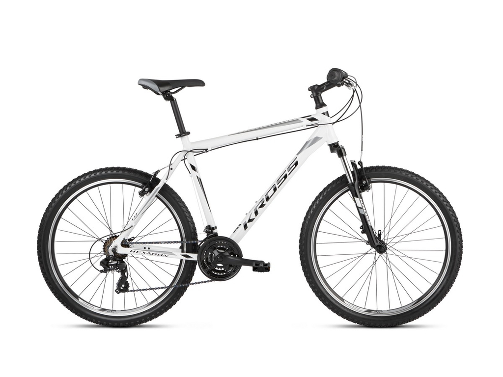 KROSS Hexagon 1.0 2021 26" MTB kerékpár, white / black / gray