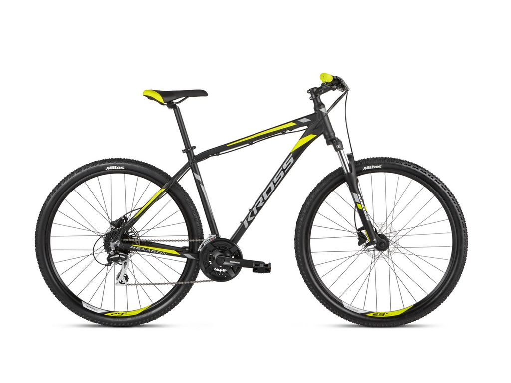 KROSS Hexagon 5.0 2021 MTB kerékpár, black / graphite / lime