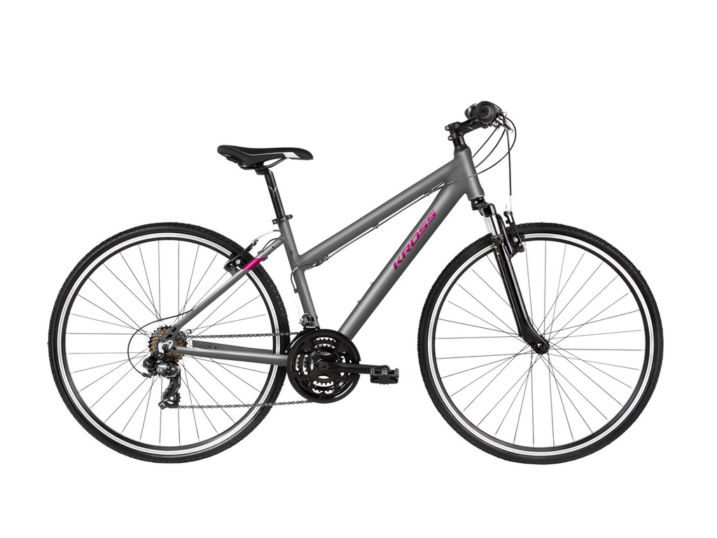 KROSS Evado 1.0 D 2022 28col női cross kerékpár - graphite / raspberry matt