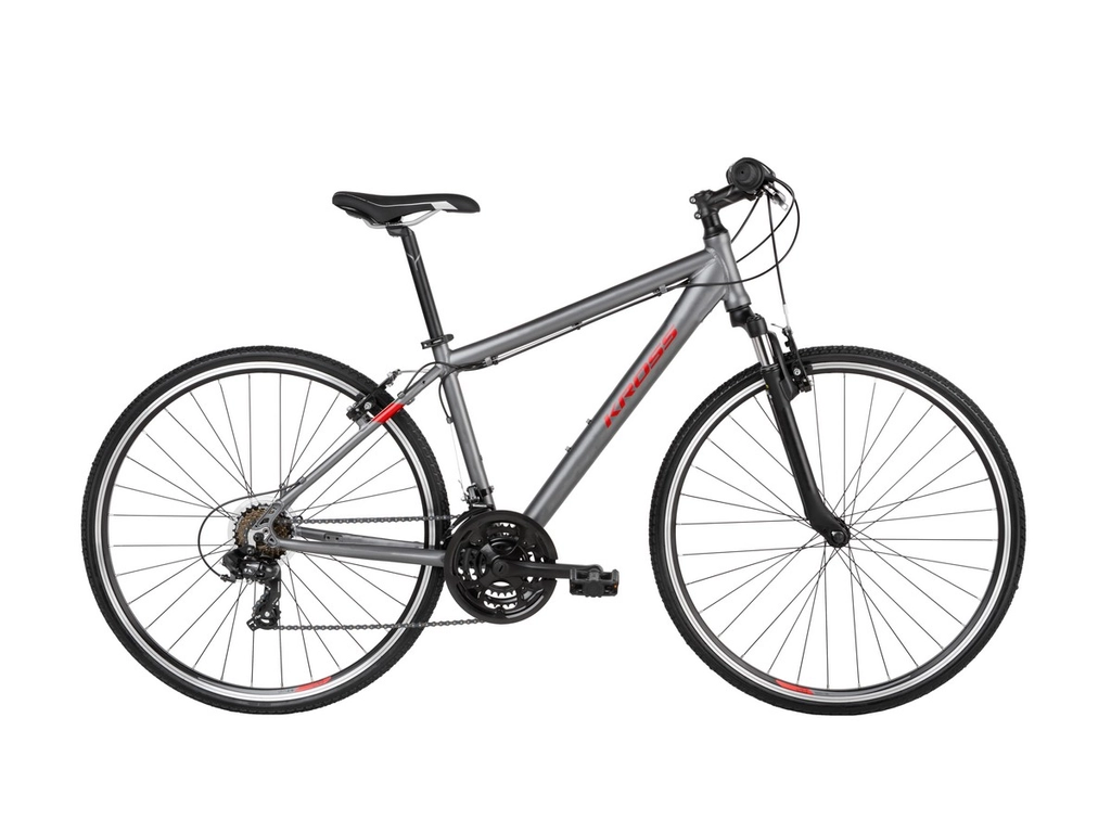 KROSS Evado 1.0 M 2022 28col férfi cross kerékpár - graphite / red matt