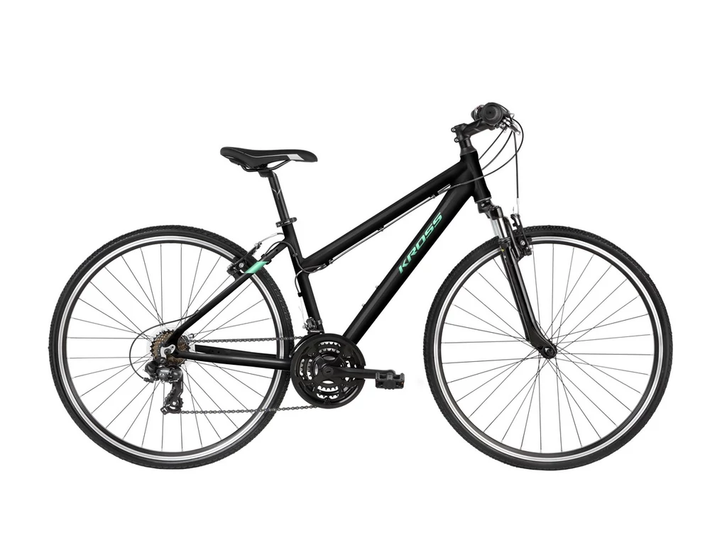 KROSS Evado 2.0 D 2022 28col női cross kerékpár - black / mint gloss
