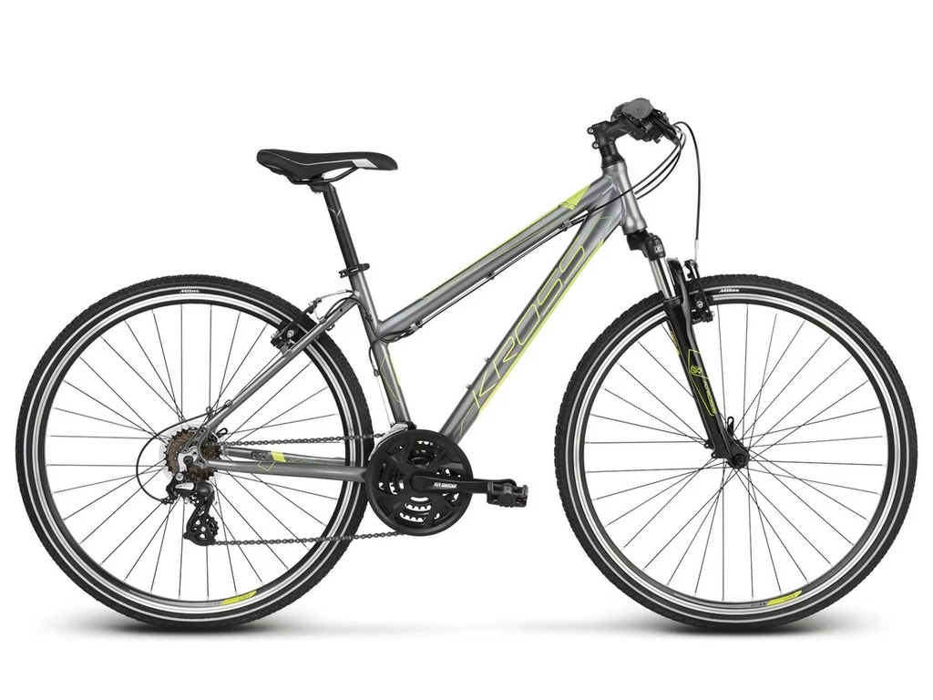 KROSS Evado 2.0 D SS 28col női cross kerékpár - graphite / lime gloss
