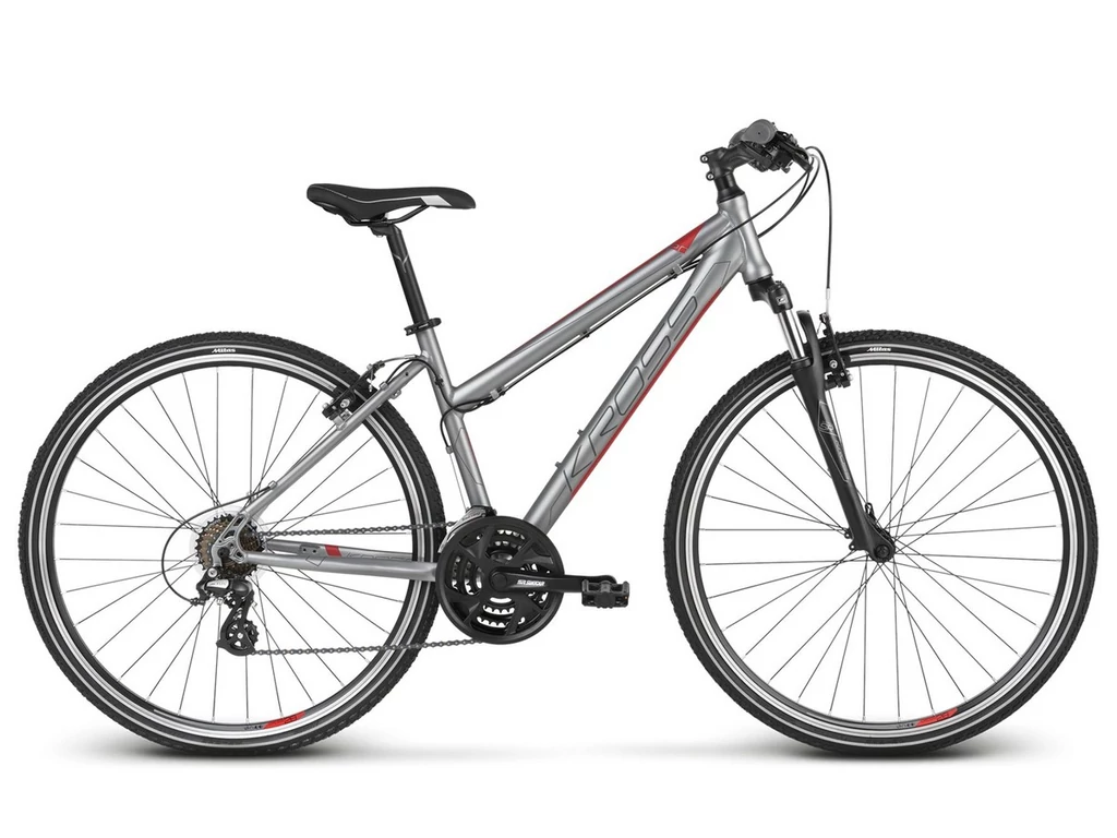 KROSS Evado 2.0 D SS 28col női cross kerékpár - silver / red matt