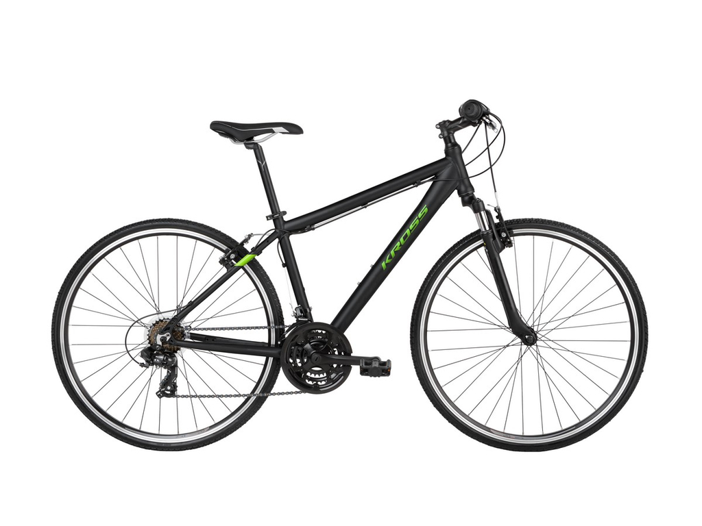KROSS Evado 2.0 M 2022 28col férfi cross kerékpár - black / green matt