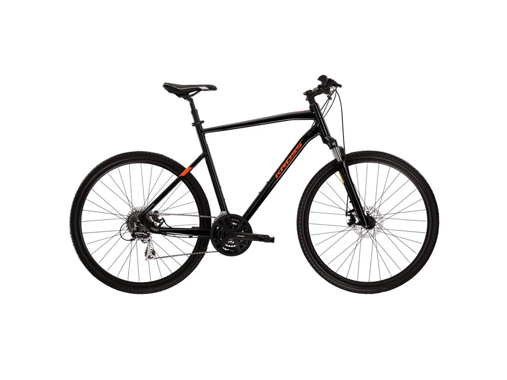 KROSS Evado 3.0 M 2022 28col férfi cross kerékpár - black / orange gloss