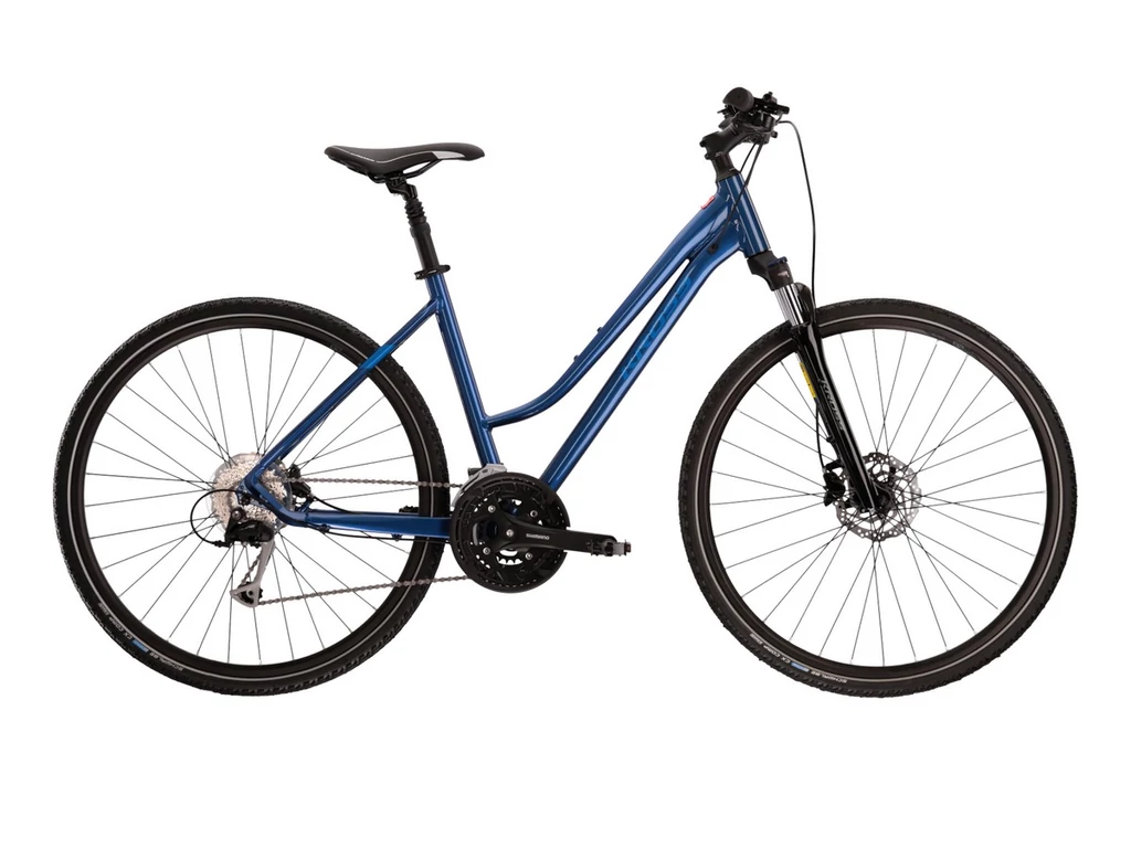 KROSS Evado 6.0 D 2022 28col női cross kerékpár - blue / light blue gloss