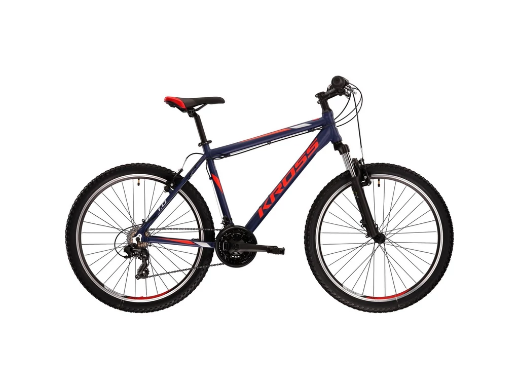 KROSS Hexagon 1.0 2022 26col MTB kerékpár - navy blue / red / grey matt