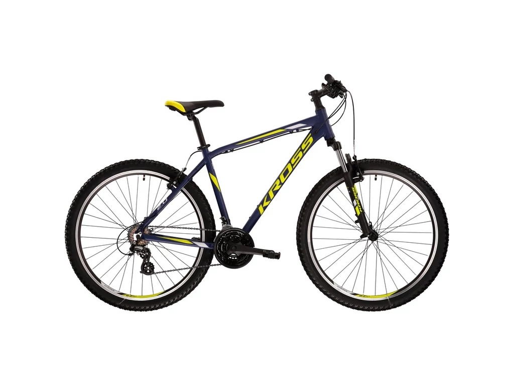 KROSS Hexagon 2.0 2022 MTB kerékpár - navy blue / lime / grey matt